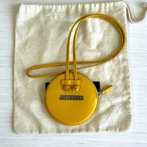 Jacquemus Le Pitchou Yellow Leather Neck Purse